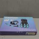 Zenoplige Mask Fins Snorkel Set, Snorkeling Gear for Adults, Panoramic View Snorkel Mask Anti-Fog, Adjustable Dive Flippers, Dry Top Snorkel and Travel Bag, Scuba Gear for Swimming Snorkeling Diving (Small-Medium, Green Black)