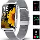 Fitness Tracker Watch for Women Men, Step Counter Compatible with iPhone Android, IP68 Waterproof Activity Tracker with Sleep Monitor, 110+ Sports Pedometer (Cold Steel Silver, 1.57)