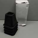 ANNKUT 6 Inch Heavy Duty Bed Risers, Furniture Risers for Desk, Chair, Table or Sofa, Couch Lift Risers, Supports up to 2200 lbs per Leg(4 Pack Black)