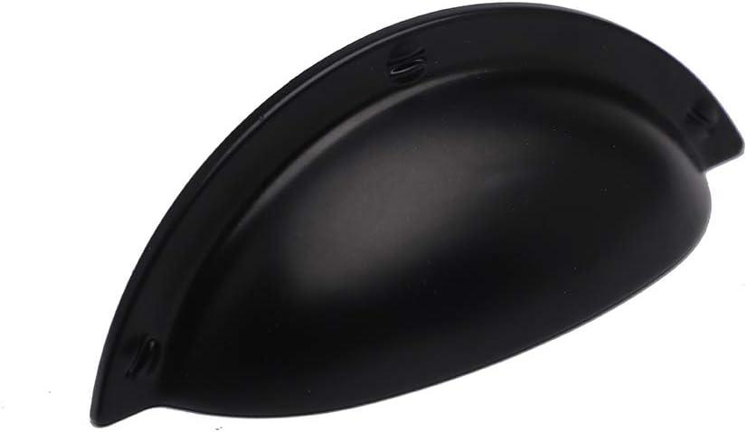 HARPOON 10 Pack Kitchen Cabinet Handles 2.5 Inch Hole Center Bin Cup Drawer Pulls Flat Black