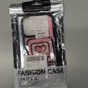 Compatible with iPhone 13 Case 6.1inch,Cute Embroidered Cellphone Furry Plush Phone Case,Pink Warm Fluffy Terry Texture Soft Shockproof Protective Cover for Cool Girls Women (Pink Cellphone)