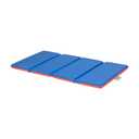 ECR4Kids Premium Folding Rest Mat, 4-Section, 2in, Sleeping Pad, Blue/Red