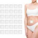 3 x 30pcs Castor Oil Belly Button Patch, Non-Woven Fabric 2.76x2.76in Castor Oil Cover Pads Good Absorbency Organic Cotton Disposable Self-Adhesive Pack Wrap No Leakage (Oil Not Included)