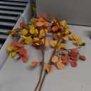 6 Pcs Artificial Eucalyptus Stems Fall Decorations with Fall Eucalyptus Leaves Autumn Decorations for Office and Home Artificial Plants for Floral Arrangement (Orange)