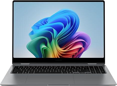 Samsung 16” Galaxy Book5 Pro 360 Copilot+ PC, AI Business Laptop, Windows 11 Pro, Intel Core Ultra 7 Processor 256V, 3K AMOLED Touchscreen, 16GB / 512GB, 120HZ, 2025 Model, NP964QHA-KG1US, Gray