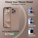 Magnetic for iPhone 14 Pro Max Case, Compatible with MagSafe, [Full Camera Protection][2 Screen Protectors], Suction Cup Phone Mount Silicone Shockproof Protective Phone Case 6.7", Light Brown