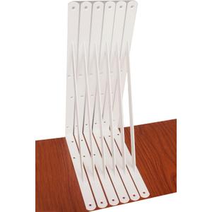 6 Pack L18 x H 12" White Heavy Duty Shelf Brackets with Screws Metal Shelf Brackets Shelf Support Angle Brackets for Shelves L Brackets Heavy Duty Floating Shelf
