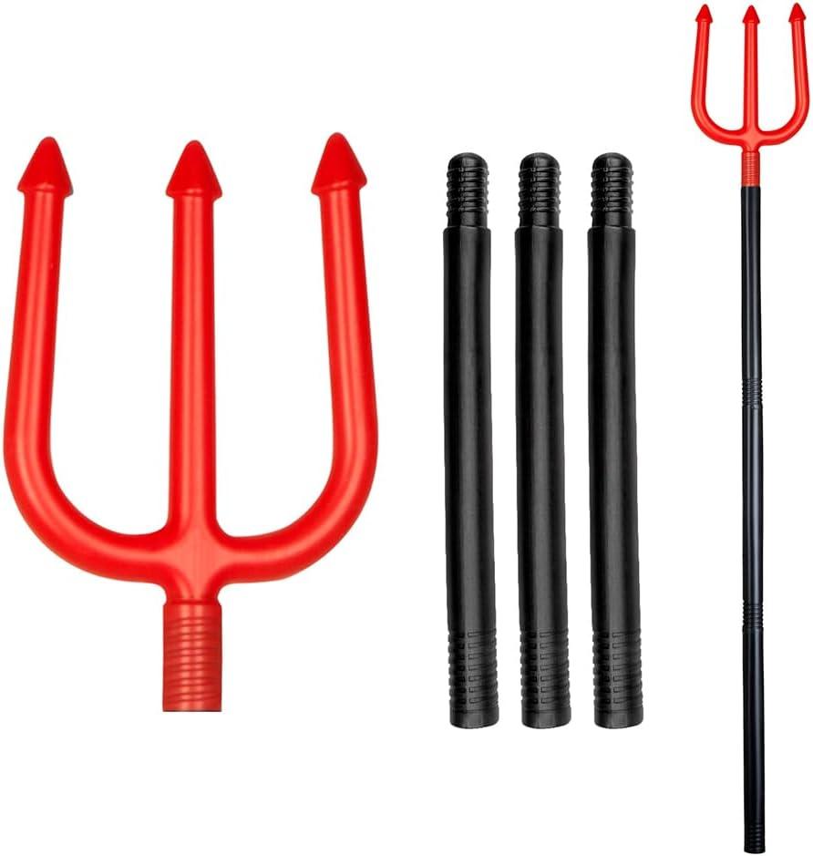 Removable plastic Pitchfork 112 cm red/black