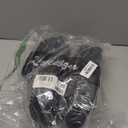 Zigzagger Men's Slip On Moccasin Slippers, Indoor/Outdoor Warm Fuzzy Comfy House Shoes, Fluffy Wide Loafer Slippers (13-14, Black)