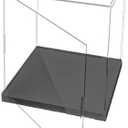 Clear Acrylic Display Case, Self-Assembly Acrylic Box with Black Thick Base and Side Door, Dustproof Protection Showcase Organizer for Collectibles Doll Toys Models Figurine (20X15X35cm/8X6X14inch)