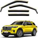 Deejecsun in-Channel Window Rain Guards Fit for Ford Explorer 2020 2021 2022 2023 2024 2025Extra Durable Window Deflectors Vent Shades Visors Exterior Car Accessories Visors Rain Guards - Pack of 4