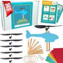 Rubber Band Helicopter Kit, 30-Pack Build 30 Rubber Band Helicopters, Complete STEM Project Kit for Classrooms, Ages 8+