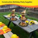 2 Pack Construction Cupcake Stand Birthday Party Supplies, Construction Cup Cake Tower Stand Truck 3 Tier Cardboard Cupcake Stand Display Dessert Holder for Boys Baby Shower Party Decorations Favors