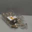 SHareconn 52pcs Christmas Balls Ornaments Set, Shatterproof Plastic Clear Decorative Baubles for Xmas Tree Decor Holiday Wedding Party Decoration with Hooks Included, Champagne