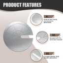 18 inch Metal Slotted Sump Pump Cover, Silver Decorative Submersible Outdoor Water Well Covers, Septic Tank Lids Protection for Sewage Pump, Sump Basin, Sump Bucket (2, Silver)