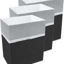 13 Gallon Disposable Pop-Up Trash Cans (3-Pack) with Fitted Bags  Foldable Garbage & Recycling Bins for Parties, Events & Kitchen (Black, 17" H x 13.5" W x 10" D)