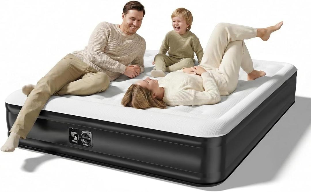 Queen Size self Inflating Blow up air Mattress with Built in Pump Inflatable Camping air Mattress for Tents inflated Mattress Raised airbed