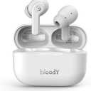 Bloody M30 TWS True Wireless Earbuds, Bluetooth 5.0, 22H Playtime, Low Latency & Lightweight, Hybrid Diaphragm Deep Bass, IPX4 Rate Earphones with Mini Charging Case White