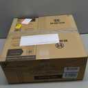 LEDIARY Caged Flush Mount Ceiling Fans with Lights and Remote, Rustic Square Low Profile Ceiling Fan, 6 Speed and Reversible, Small Farmhouse Bladeless Ceiling Fan for Bedroom, Kitchen, Dining Room (Dark Wood Grain)