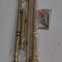 Curtain Rods for windows 32-48 inch, 5/8 inch Decorative Gold Splicing Heavy Duty Metal Curtain Rod set with Brackets