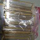 Daofary Acrylic Sign Holder 5x7, 8 Pack Double Sided Clear Gold Frame Tabletop Display, Menu Flyer Table Number Holder for Wedding Reception and Restaurant Tables