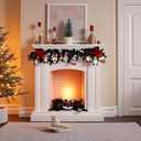 2 x Christmas Tree Decorations 36 PCS Wood Christmas Tree Ornaments Gnomes Christmas Ornaments Hanging for Home Indoors Outdoors Party Supplies Xmas Decor