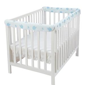 CLYCSRC 3 Pc a Non-Padded Mesh Fabric Children's Bed Rail Covers, 1"W x 1"H