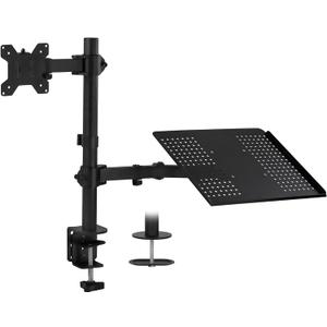 Mount-It! Laptop and Monitor Desk Mount | Fully Adjustable Laptop Mount | VESA Monitor Arm Stand | Desk Pole Mount Extension for Monitors and Laptops