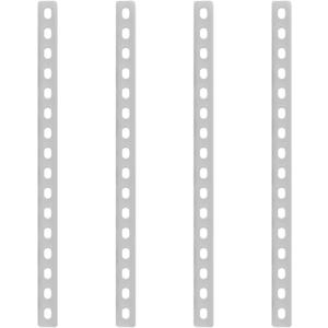 GBGS 4 Pcs 16" Flat Straight Brace Brackets,Stainless Steel Slotted Slightly Adjustable Mending Plates