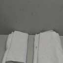 White Linen Blackout Curtains 84 Inch Length 2 Panels Set for Bedroom Darkening, 100% Black Out Thermal Insulated Back Tab Curtains Heating Blocking for Nursery