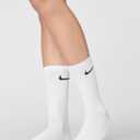 Nike Unisex Adult Everyday Cushioned Training Ankle Socks (6-Pack) (White/Black)