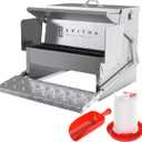 Automatic Chicken Feeder-Chicken Coop Accessories 40 lbs Treadle Chicken Feeders No Waste Steel Poultry Feeder Rodent Proof Weatherproof Comederos para Gallinas Supports 8-13 Chickens 12 Day