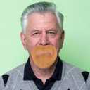 Cosela Self Adhesive Fake Mustache Men Cosplay Costume Facial Hair Halloween Novelty Stick On Fake Beard (Orange)