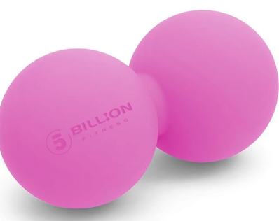 5BILLION Peanut Massage Ball  Double Lacrosse Massage Ball & Mobility Ball for Physical Therapy, Deep Tissue Massage Tool for Myofascial Release, Muscle Relaxer, Pink