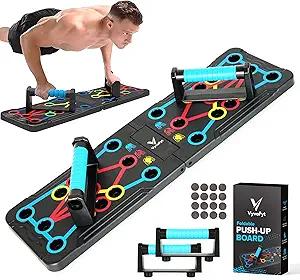 Push Up Board 9 in 1 Home Workout Equipment Multi-Functional Pushup Bar System Fitness Floor Chest Muscle Exercise Professional Equipment Burn Fat Strength Training Arm