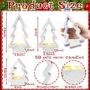 53 Pcs Christmas Tree Candle Holders Concrete Tea Light Holders Christmas Tree Table Centerpieces Party Decorations Xmas Gifts for Farmhouse Holiday Party Fireplace Mantel Decor