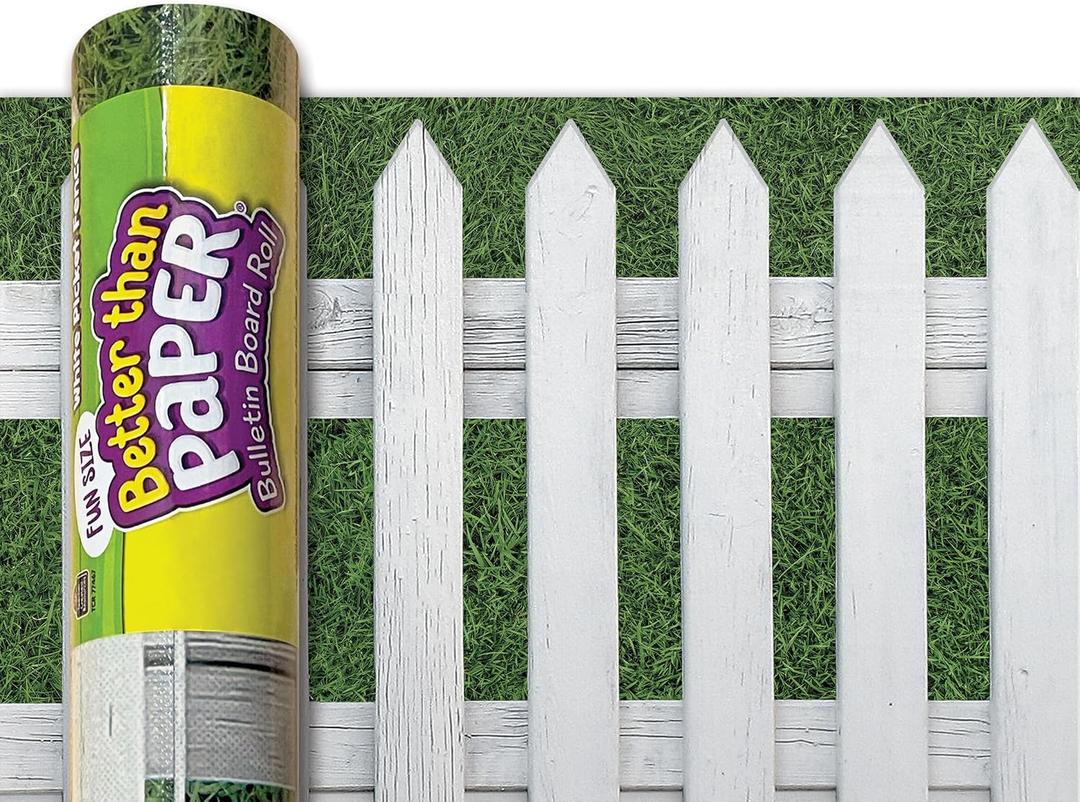 Teacher Created Resources Fun Size White Picket Fence Better Than Paper® Bulletin Board Roll (TCR77467)