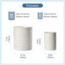 LOVECASA Utensil Holder, 7.2"+5.4" Ceramic Utensil Holder for Countertop, Large Cooking Utensil Crocks for Kitchen Counter, Farmhouse Utensil Vase for Housewarming, Kitchen Decor, Set of 2, Oasis