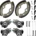 M MATI Front Brake Wheel Cylinders Left&Right All Four with Shoes for Yamaha Big Bear 350 Kodiak 400 YFM350 YFM400 1989-1998