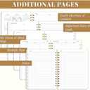 2026 Planner 8.5 x 11, Large Weekly Monthly Planners with Tabs, A4 Spiral Bound Daily Calendar 2026 Planner, 12 Month Agenda from Jan. to Dec., Flexible Cover Appointment Book(Black Gold Flower)