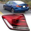 Outer Tail Light Compatible with 2013 2014 2015 Honda Civic 4-Door Sedan Replace 33550TR0A51 HO2804102 Left Driver Side