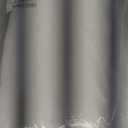 NICETOWN 50% Light Blocking Vertical Blinds for Sling Door, Silver Grommet Top Window Curtains, Curtains for Patio, Extra Wide Drapes (White, W100 x L84)