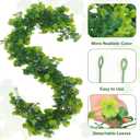 Crowye 2 Pcs 6 ft St Patrick's Day Shamrock Garland Artificial Lucky Shamrock Clover Garland for St Patrick's Day Spring Outdoor Indoor Mantle Table Decor