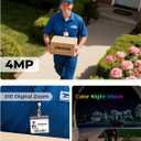 Security Cameras Wireless Outdoor 5G& 2.4G, No Subscription, 2 Cam-Kit,4MP Solar Powered Home Security Cameras System With 360PTZ,128GB Local Storage,Color Night Vision WiFi Cameras for Home Security