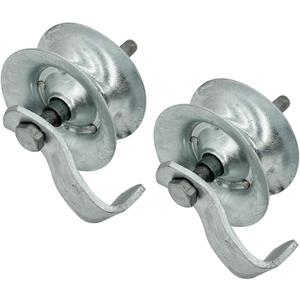 Sliding Gate Rollers 5" Steel Pipe Track Roller Galvanized for 1 5/8" Pipe Track (Pack of 2)