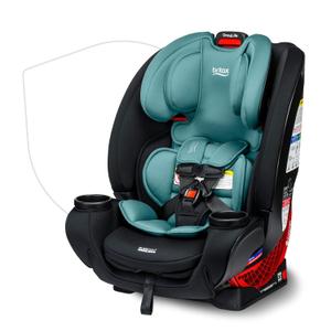 Britax One4Life Convertible Car Seat, 10 Years of Use from 5 to 120 Pounds, Converts from Rear-Facing Infant Car Seat to Forward-Facing Booster Seat, Machine-Washable Fabric, Jade Onyx (Jade Onyx)