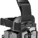 Universal Tactical Drop Leg Holster, Optic Cut-Fit Most Pistol, Thigh Holster for Glock 17 19 19X 43X 26, Beretta 92FS, M&P 9mm/.40, Sig P320, Hellcat Pro, Echelon 4.0C/4.5F, Canik TP9 SFx,1911 & More