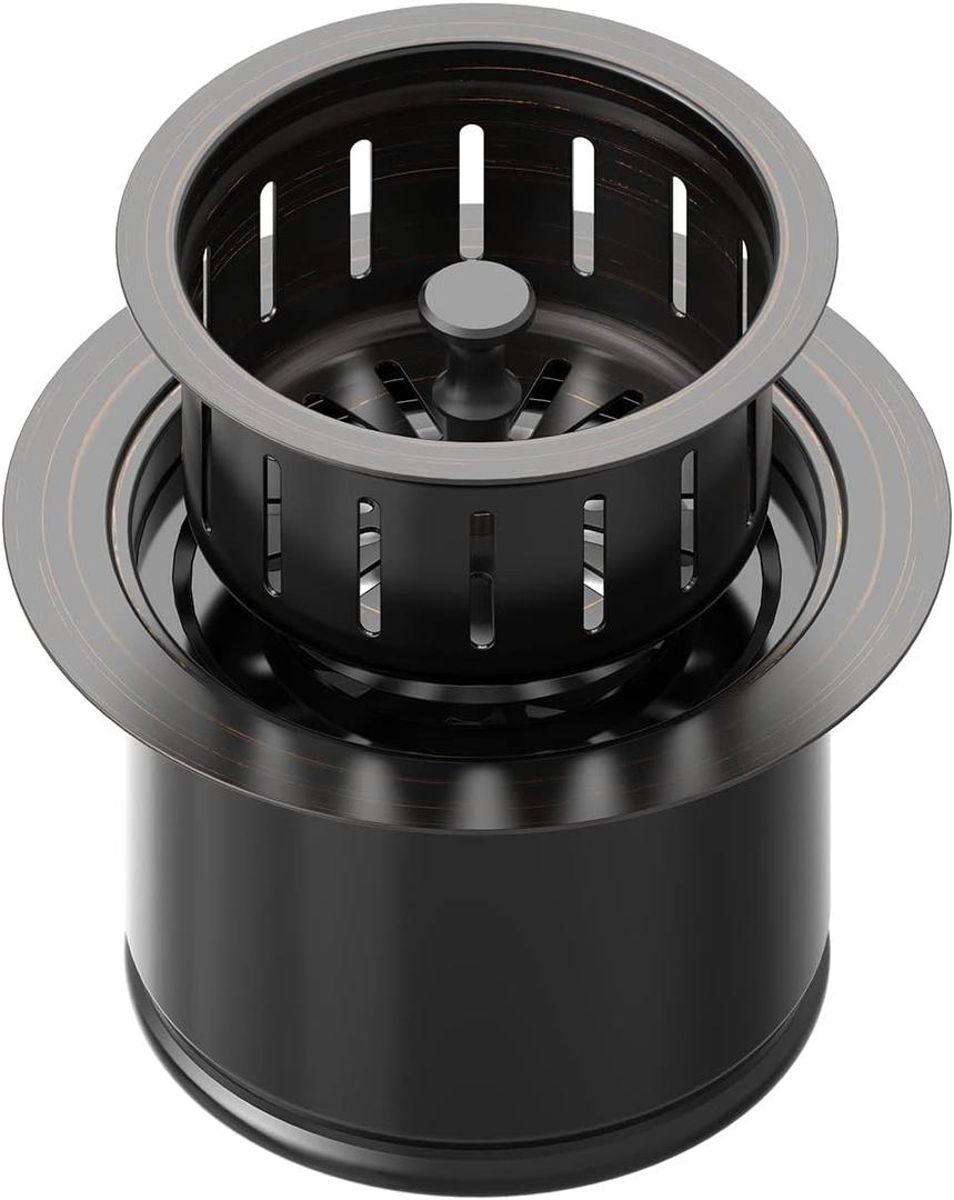 BOTEMY Extended Garbage Disposal Flange Basket Strainer Stopper, Deep 304 Stainless Steel Kitchen Sink Flange for 3-1/2 Inch Standard Sink Drain Hole, Bronze Deep Sink Disposal Stopper(ORB) BOTEMY Extended Garbage Disposal Flange Basket Strainer Stopper, Deep 304 Stainless Steel Kitchen Sink Flange for 3-1/2 Inch Standard Sink Drain Hole, Bronze Deep Sink Disposal Stopper(ORB)