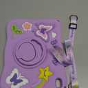 Kidcube for iPad 10th Generation Case 10.9 Inch 2022, for iPad A16 Case 11th Generation 2025 - Girls Cute Kawaii Girly 3D Purple Butterfly Design Cover with Rotating Stand & Strap Unique Silicone