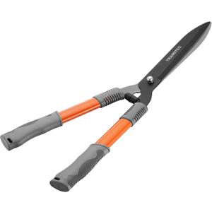Garden Hedge Shears, Manual hedge Clippers for Shaping Shrubs and Trimming Bushes. Hedge Clippers & Shears made with Durable Carbon Steel Blades, Shock-Absorbing Bumpers and Comfort Grips., 21 inches